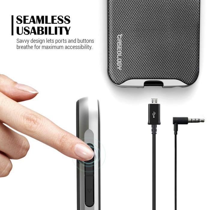 UTGATT5 - Caseology Envoy Series BaksideSkal till Samsung Galaxy S6 - Mesh Silver