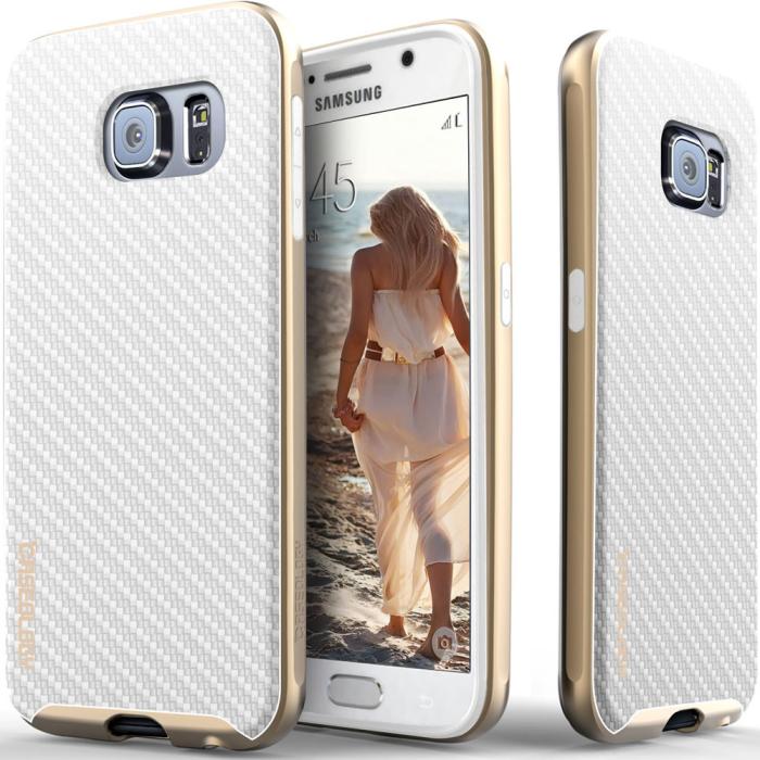 UTGATT5 - Caseology Envoy Series BaksideSkal till Samsung Galaxy S6 - Carbon Vit