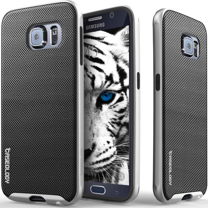 UTGATT5 - Caseology Envoy Series BaksideSkal till Samsung Galaxy S6 - Mesh Silver