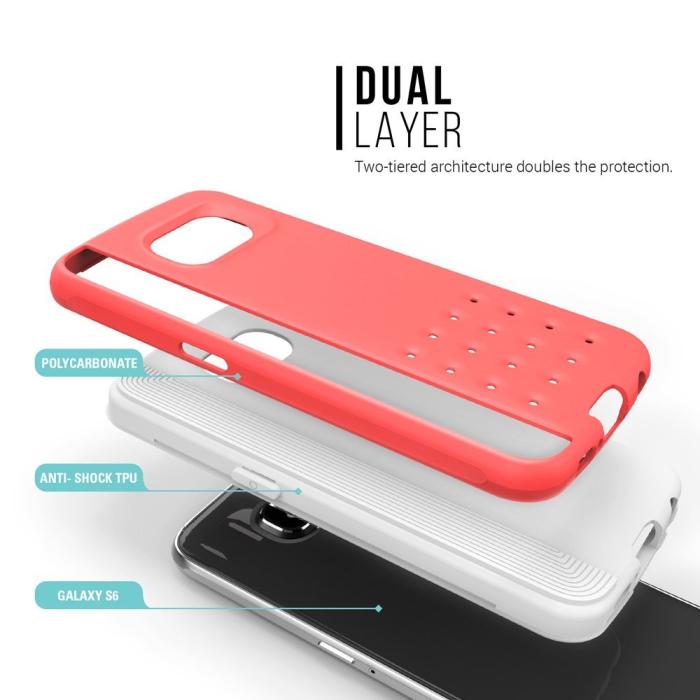UTGATT5 - Caseology Threshold Series BaksideSkal till Samsung Galaxy S6 - Rosa