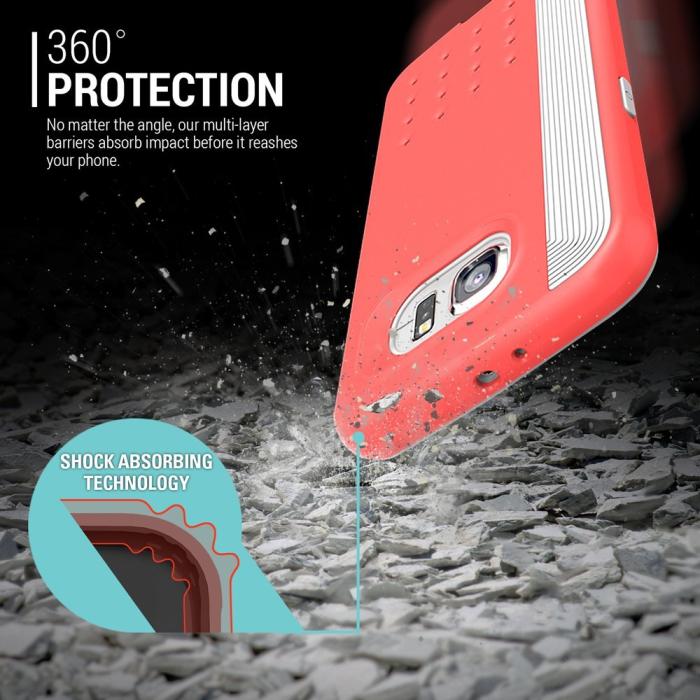 UTGATT5 - Caseology Threshold Series BaksideSkal till Samsung Galaxy S6 - Rosa