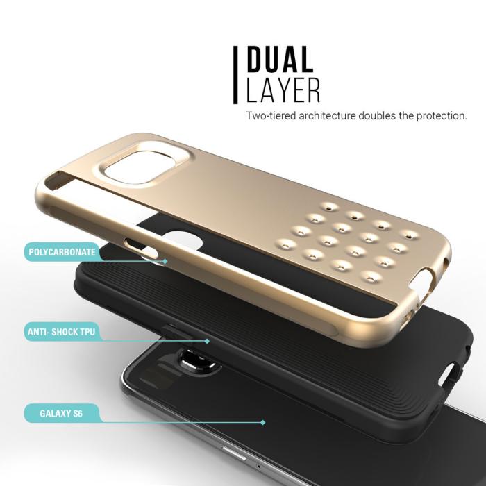 UTGATT5 - Caseology Threshold Series BaksideSkal till Samsung Galaxy S6 - Guld