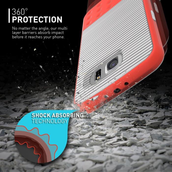 UTGATT5 - Caseology Riot Series BaksideSkal till Samsung Galaxy S6 - Stripped Vit