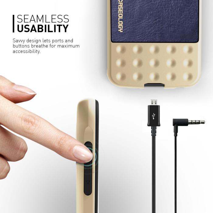 UTGATT5 - Caseology Riot Series BaksideSkal till Samsung Galaxy S6 - MörkBlå