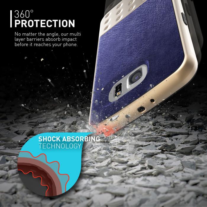 UTGATT5 - Caseology Riot Series BaksideSkal till Samsung Galaxy S6 - MörkBlå