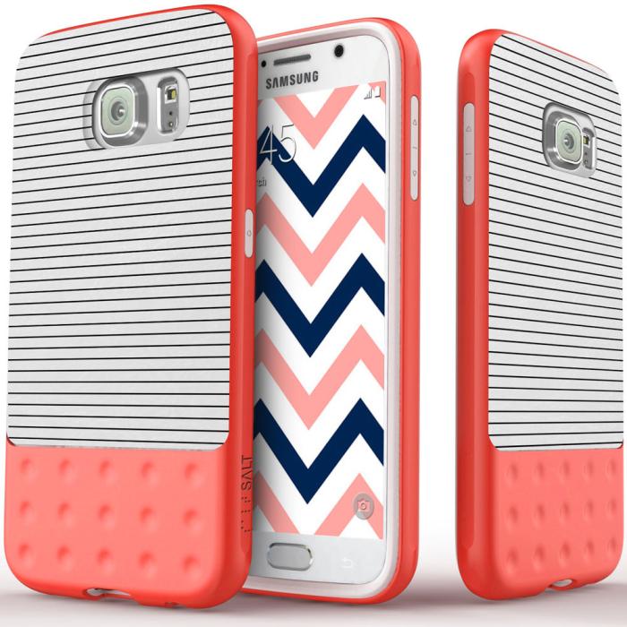UTGATT5 - Caseology Riot Series BaksideSkal till Samsung Galaxy S6 - Stripped Vit