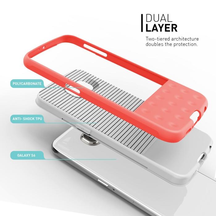 UTGATT5 - Caseology Riot Series BaksideSkal till Samsung Galaxy S6 - Stripped Vit