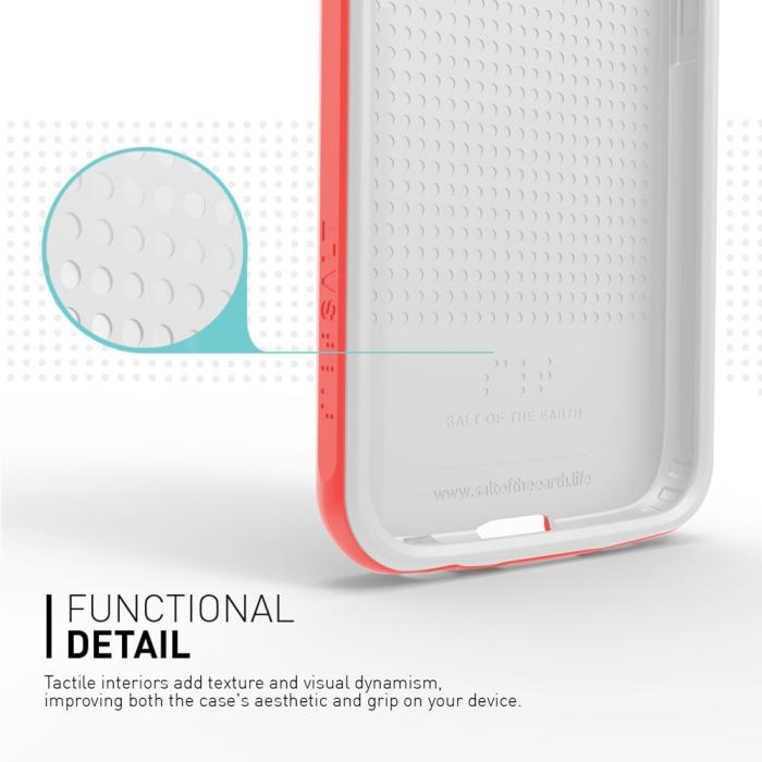 UTGATT5 - Caseology Riot Series BaksideSkal till Samsung Galaxy S6 - Stripped Vit
