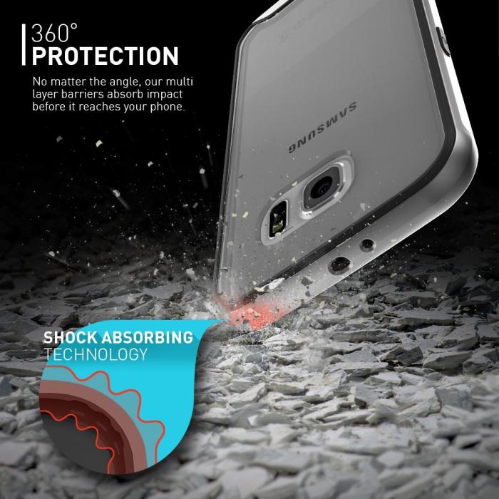 UTGATT5 - Caseology Waterfall Series BaksideSkal till Samsung Galaxy S6 - Silver