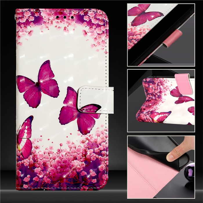 A-One Brand - iPhone 16e Plånboksfodral Printing Pattern Med Rem