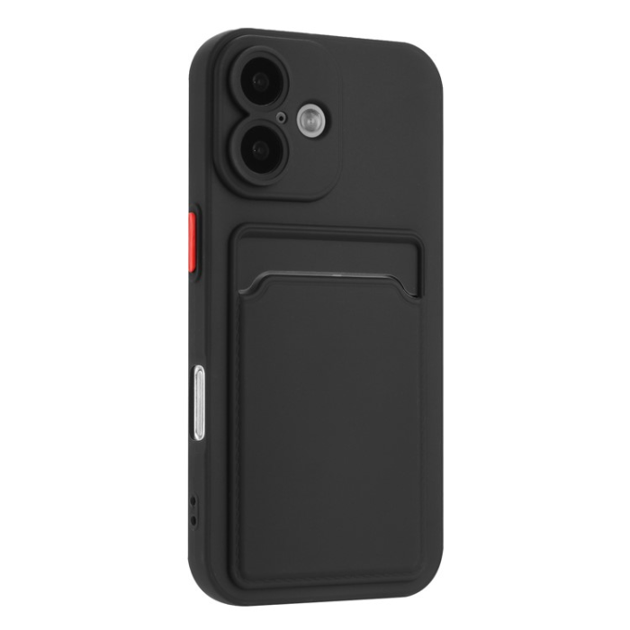 A-One Brand - iPhone 16 Plus Mobilskal Korthållare TPU - Svart