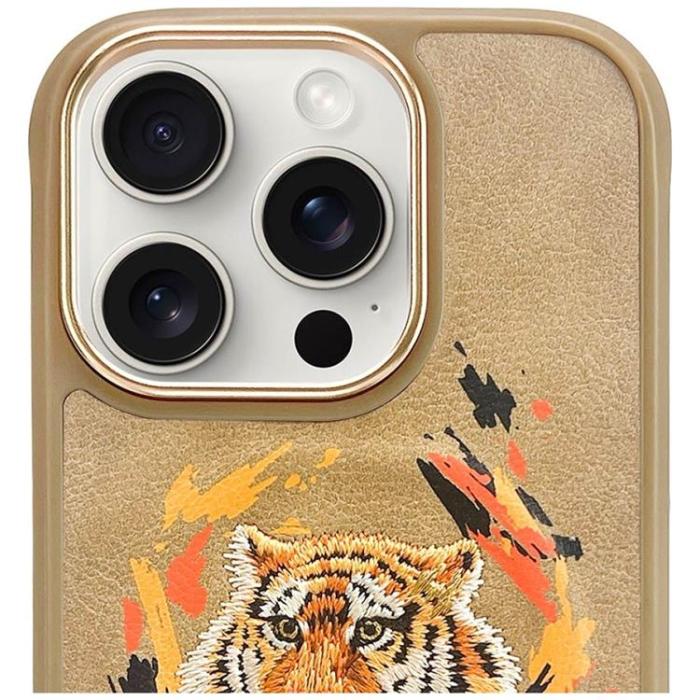 NIMMY - Nimmy iPhone 16 Pro Mobilskal MagSafe Tiger - Ljusbrun