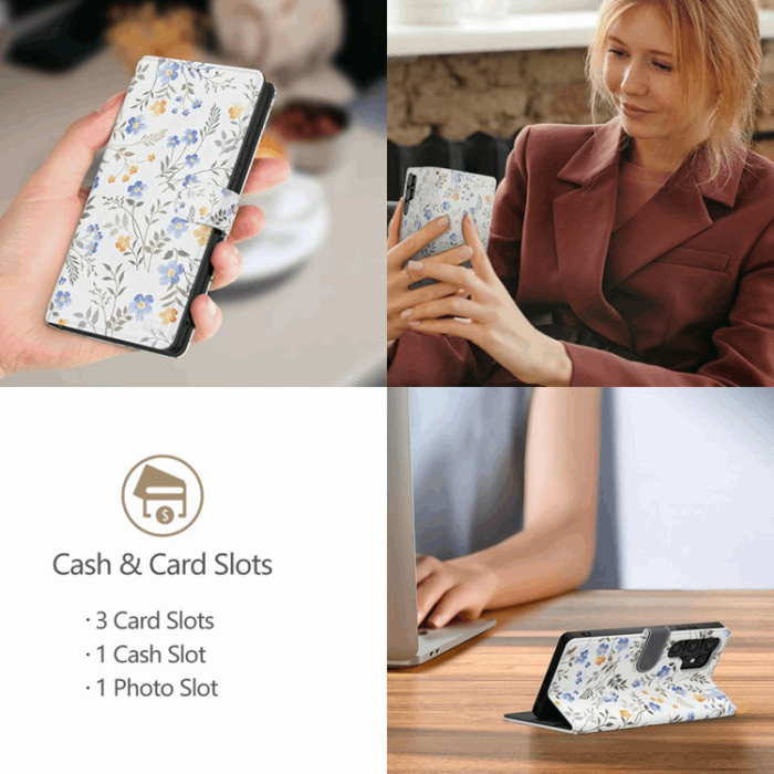 Tech-Protect - Tech-Protect iPhone 16e Plånboksfodral - Spring Flowers