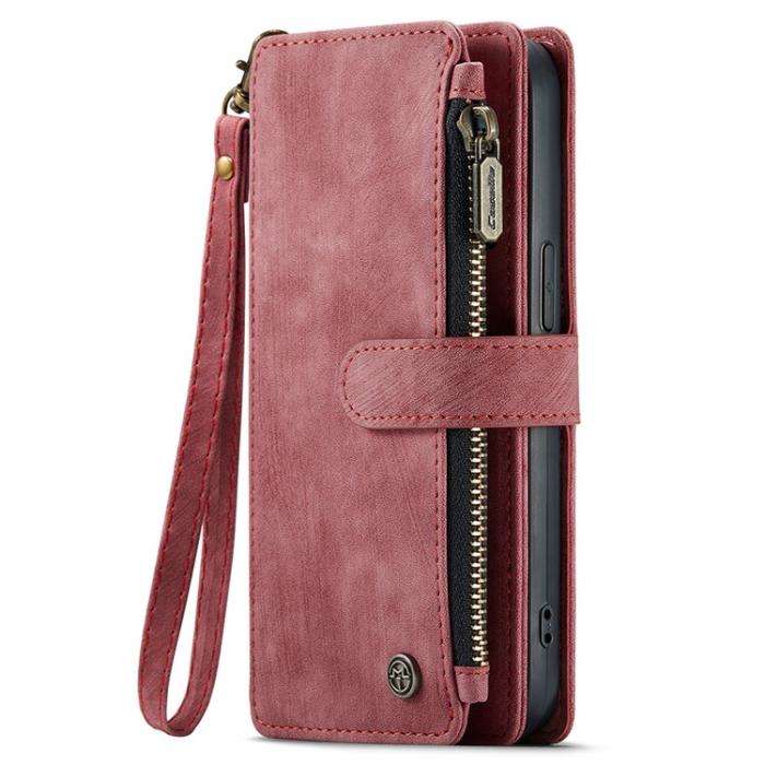 Caseme - CASEME iPhone 15 Plus Plånboksfodral C30 Zipper - Röd