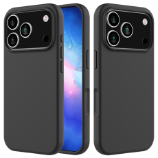 A-One Brand - iPhone 17 Pro Mobilskal Liquid Silikon - Svart