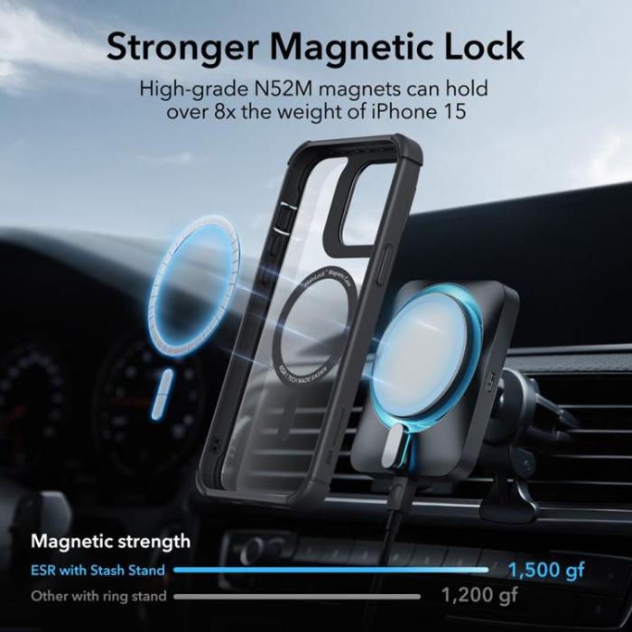 ESR - ESR iPhone 15 Pro Max Mobilskal Magsafe Tough Armor Halolock