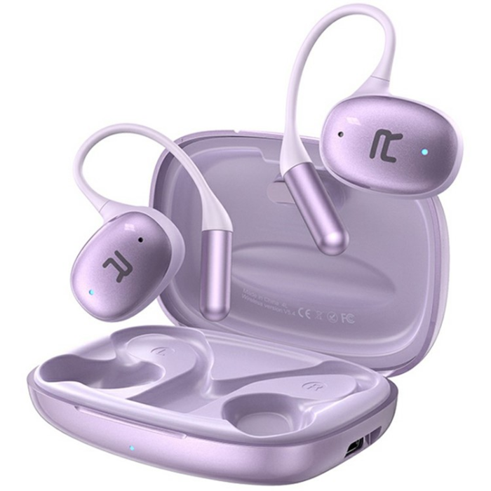 Remax - REMAX TWS In-Ear Hörlurar Bluetooth ANC Openbuds P20 - Lila
