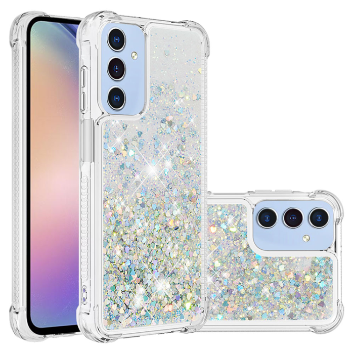 A-One Brand - Galaxy A17/A26 Mobilskal Glitter Quicksand TPU - Silver
