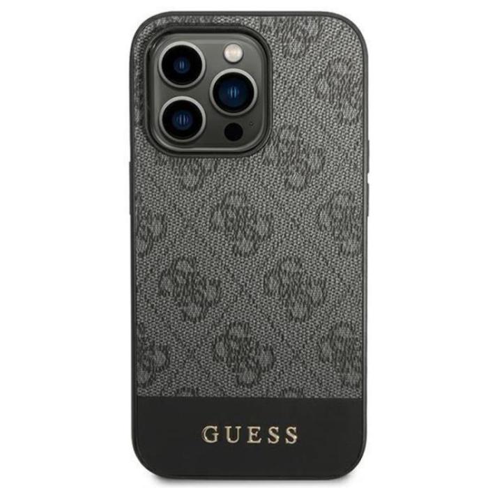 Guess - GUESS iPhone 14 Pro Skal Stripe Collection - Grå