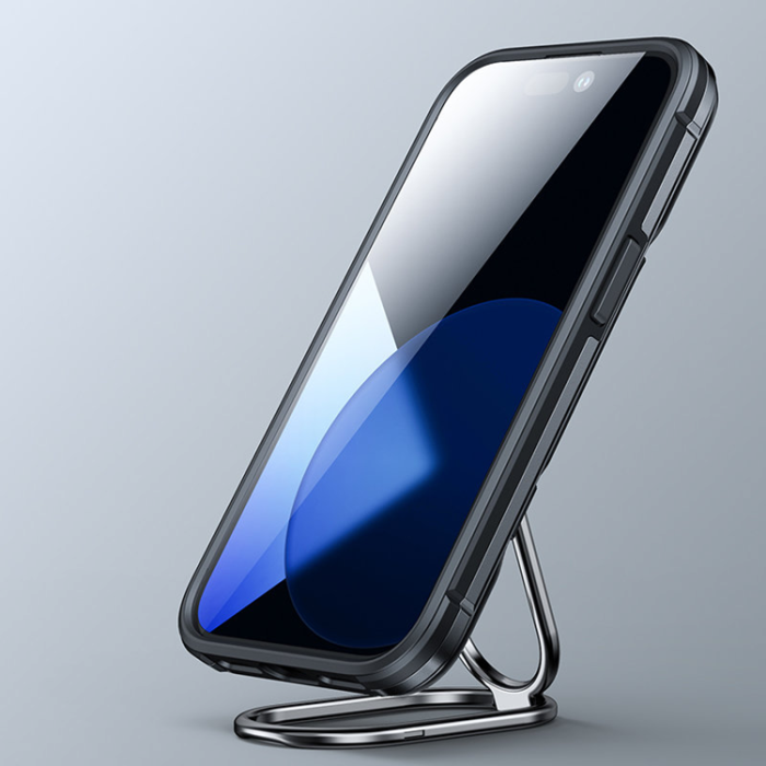 Joyroom - Joyroom iPhone 14 Plus Skal Ringhållare Dual Hinge - Svart