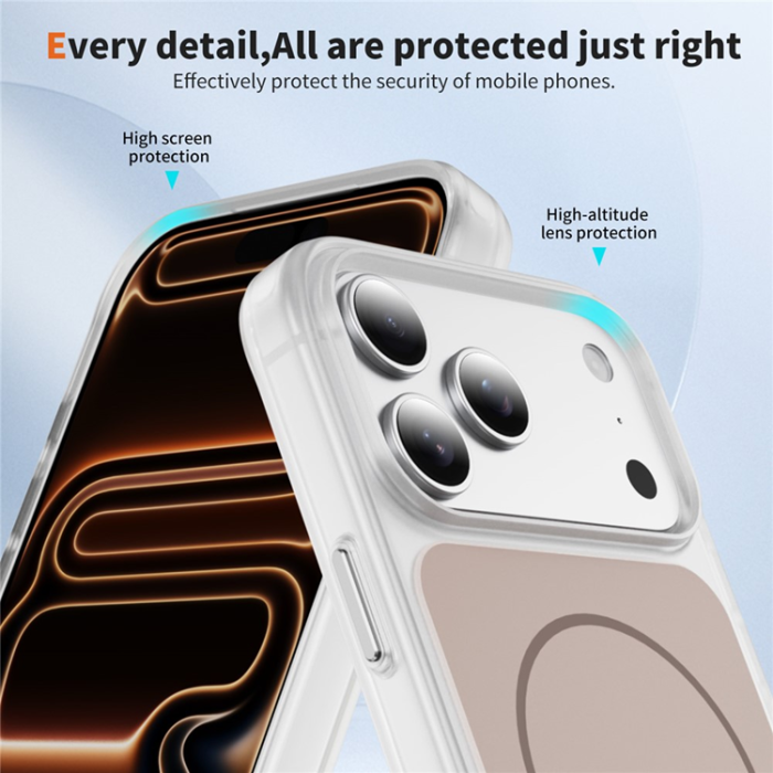 A-One Brand - iPhone 17 Pro Max Mobilskal MagSafe Skin Touch TPU PC - Guld