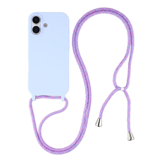 A-One Brand - iPhone 17 Mobilskal TPU Shockproof med Lanyard - Ljuslila