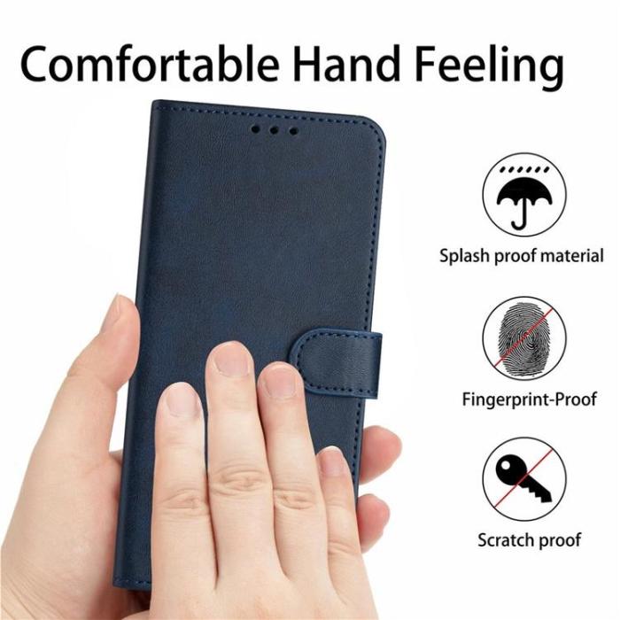 A-One Brand - Sony Xperia 1 VII Plånboksfodral Calf Texture Med Rem - Sapphire