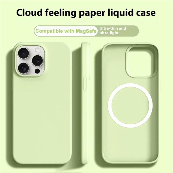 A-One Brand - iPhone 15 Pro Max Mobilskal MagSafe Ultra Thin Silikon