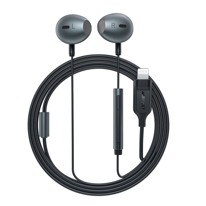 Acefast - Acefast In-Ear Lightning Hörlurar 1.2m - Svart
