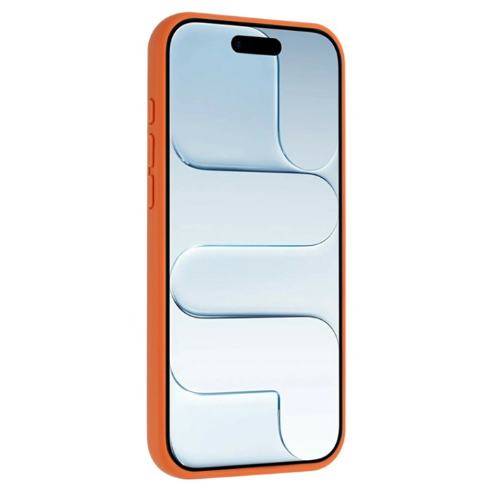 A-One Brand - iPhone 15 Pro Mobilskal MagSafe Rotary Kickstand Skin Touch - Orange