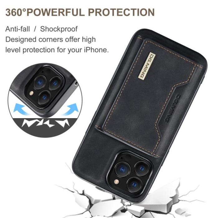 DG.MING - DG.MING iPhone 14 Pro Plånboksfodral M2 Detachable 2in1 - Svart
