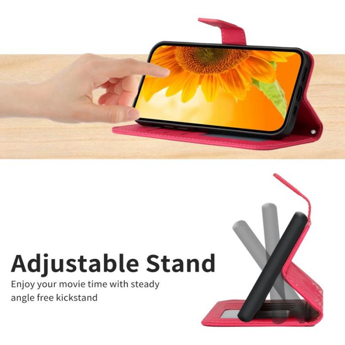 OEM - Samsung Galaxy S26 Plånboksfodral Konstläder Ställ - Rosa