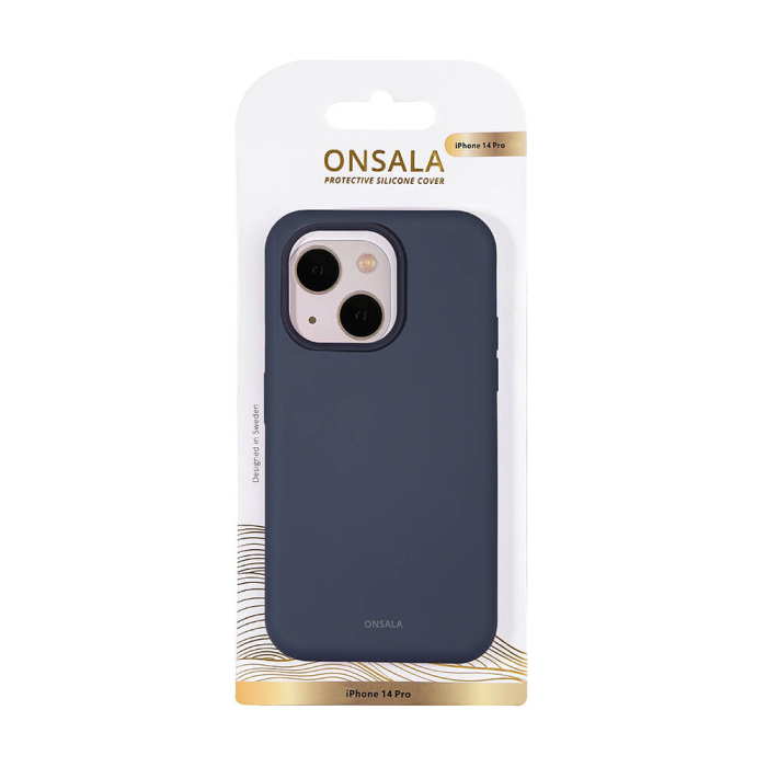 Onsala - Onsala iPhone 14 Pro Mobilskal Silikon - Mörkblå