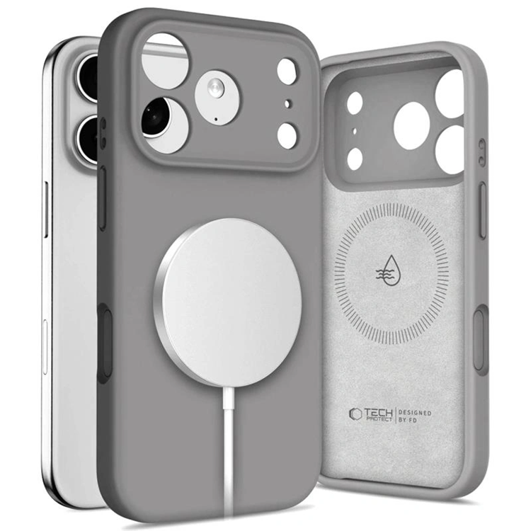 Tech-Protect iPhone 17 Pro Max Mobilskal Magsafe Silikon - Mörkgrå | 2353 | AlltMobil