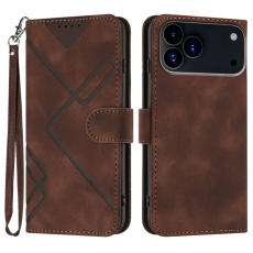 A-One Brand - iPhone 17 Pro Max Plånboksfodral Line - Brun