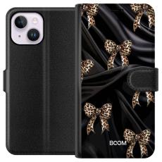 iSecrets - Pl&aring;nboksfodral till Apple iPhone 14 Plus med Leopard Bow