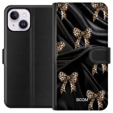 Gustaf - Pl&aring;nboksfodral till Apple iPhone 14 Plus med Leopard Bow