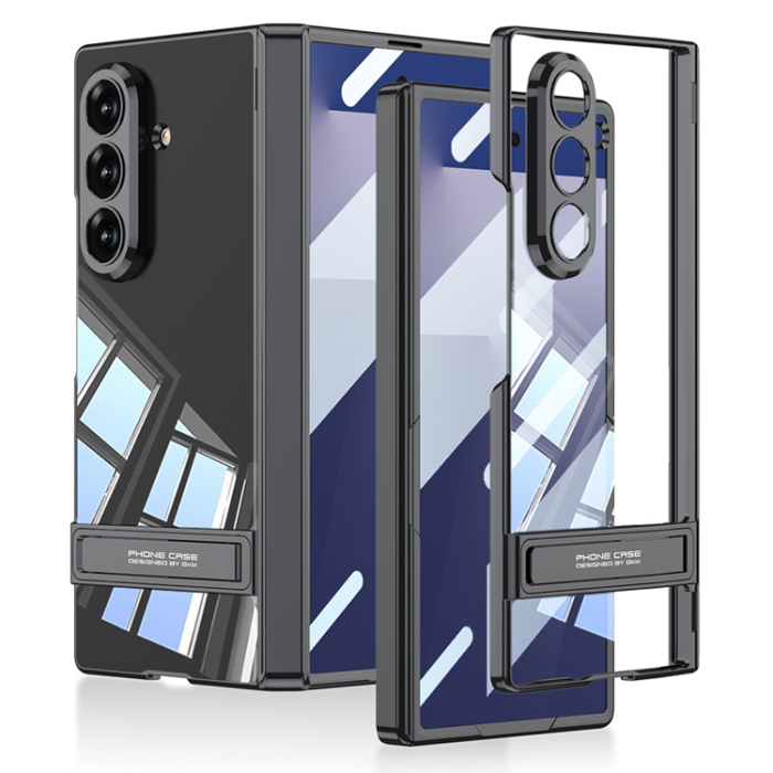 GKK - GKK Galaxy Z Fold 7 Mobilskal Magnetic Hinge Kickstand - Svart