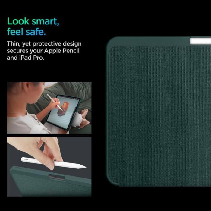 Spigen - Spigen iPad Pro 11 (2024) Fodral Urban Fit - Midnight Grön