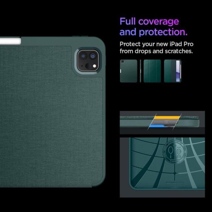 Spigen - Spigen iPad Pro 11 (2024) Fodral Urban Fit - Midnight Grön