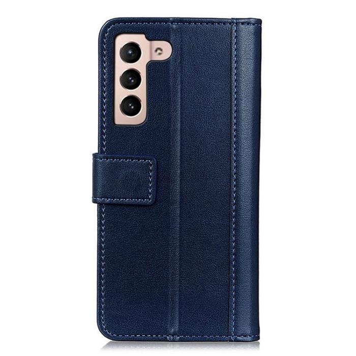 KHAZNEH - KHAZNEH Galaxy S23 Plus Plånboksfodral Stand Flip PU Läder - Blå