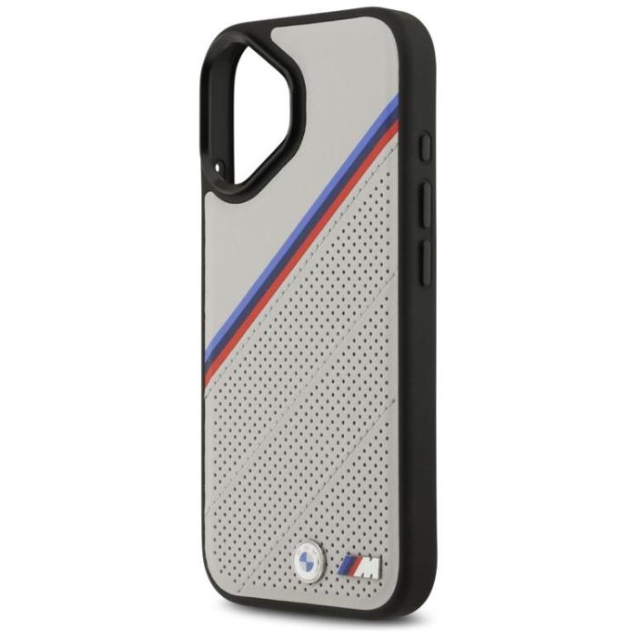 BMW - BMW iPhone 17 Mobilskal MagSafe M Tricolor Metal Logo - Grå