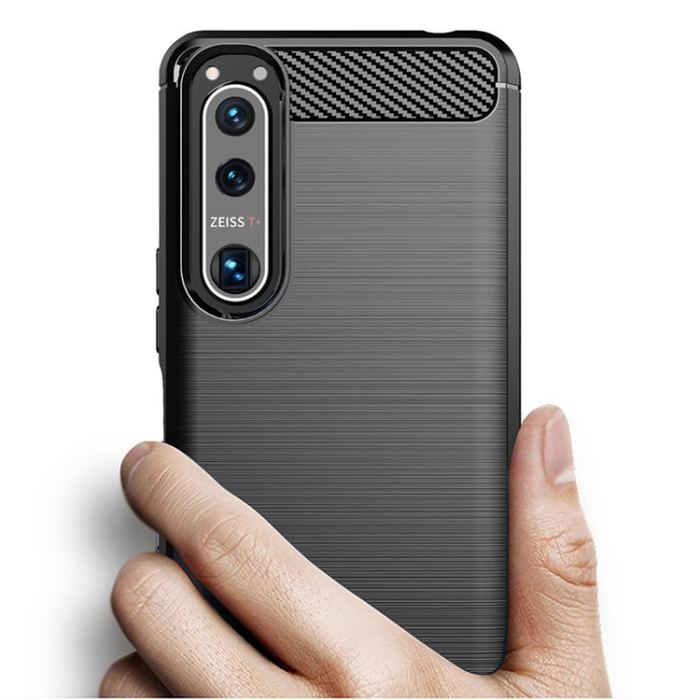 UTGATT1 - Sony Xperia 5 III Skal Carbon Flexible - Svart