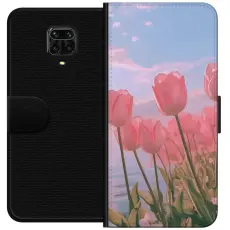 Gustaf - Pl&aring;nboksfodral till Xiaomi Redmi Note 9S med Rosa Tulpaner