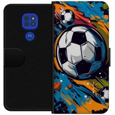 iSecrets - Pl&aring;nboksfodral till Motorola Moto G9 Play med Fotbollar