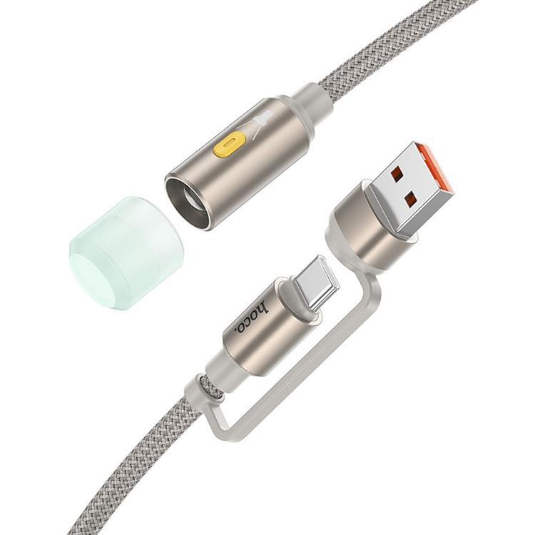 Hoco LED-ljus Till USB-A/USB-C Kabel Adapter UA38C - Guld | 3541 | AlltMobil