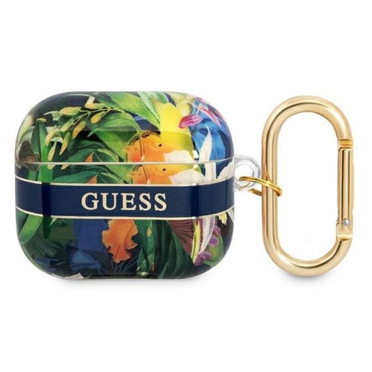 Guess AirPods 3 Skal Flower Strap - Blå | 2353 | AlltMobil