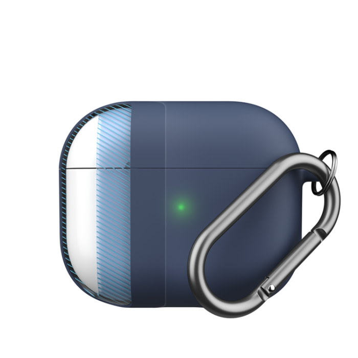 PodSkinz - PodSkinz Airpods 3 Skal HyBridShell Series Keychain - Midnattsblå