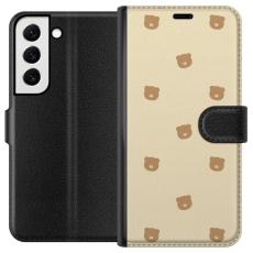 iSecrets - Pl&aring;nboksfodral till Samsung Galaxy S22 5G med Bj&ouml;rnm&ouml;nster