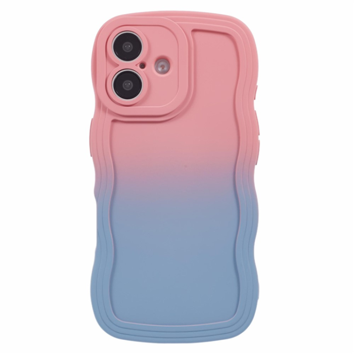 A-One Brand - iPhone 17 Mobiskal Gradient Color TPU - Rosa + Himmelsblå